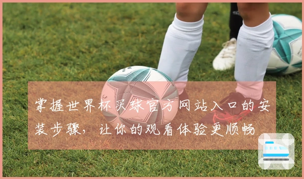 掌握世界杯买球官方网站入口的安装步骤，让你的观看体验更顺畅
